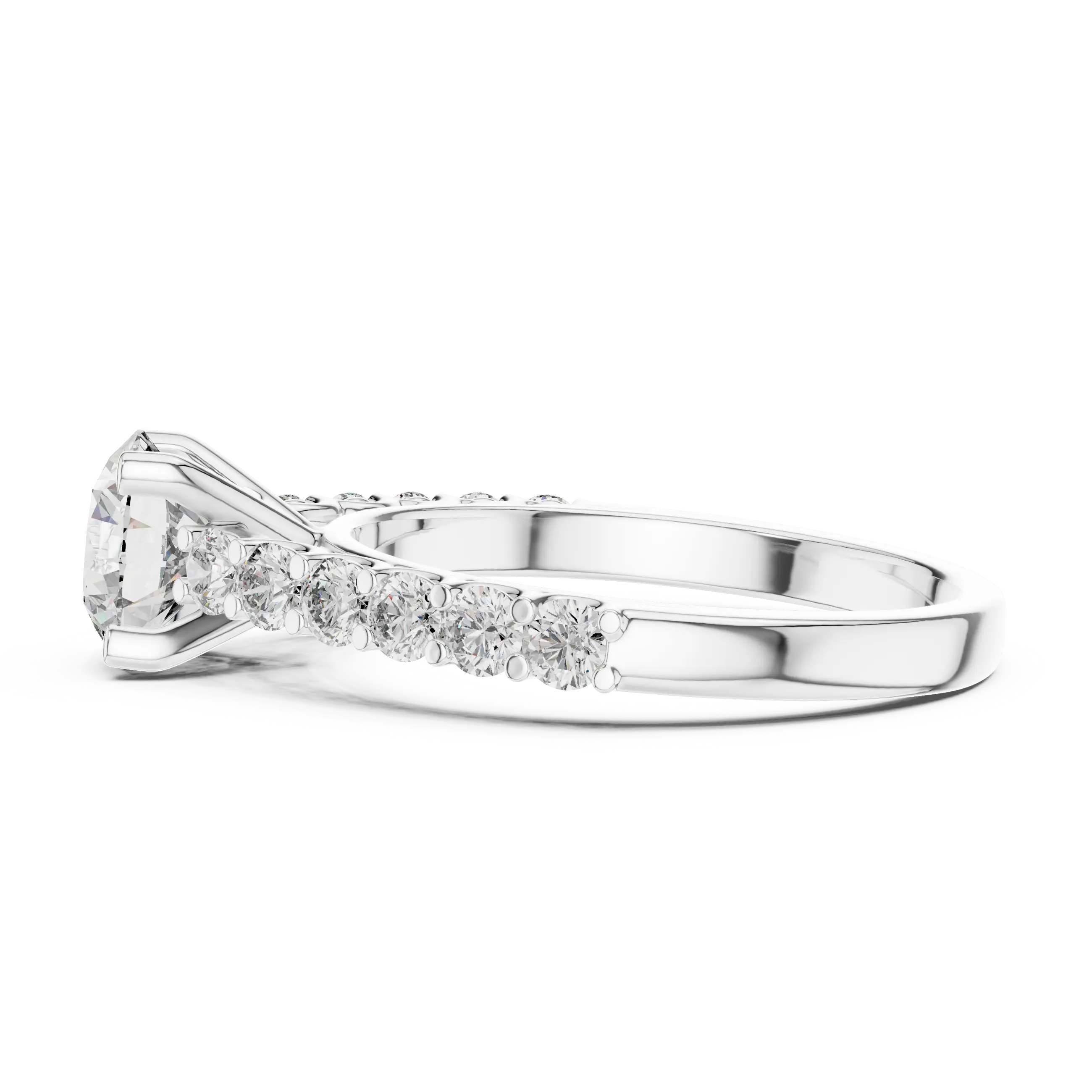 MJR016 - Classic Scalloped Diamond Band Statement Ring