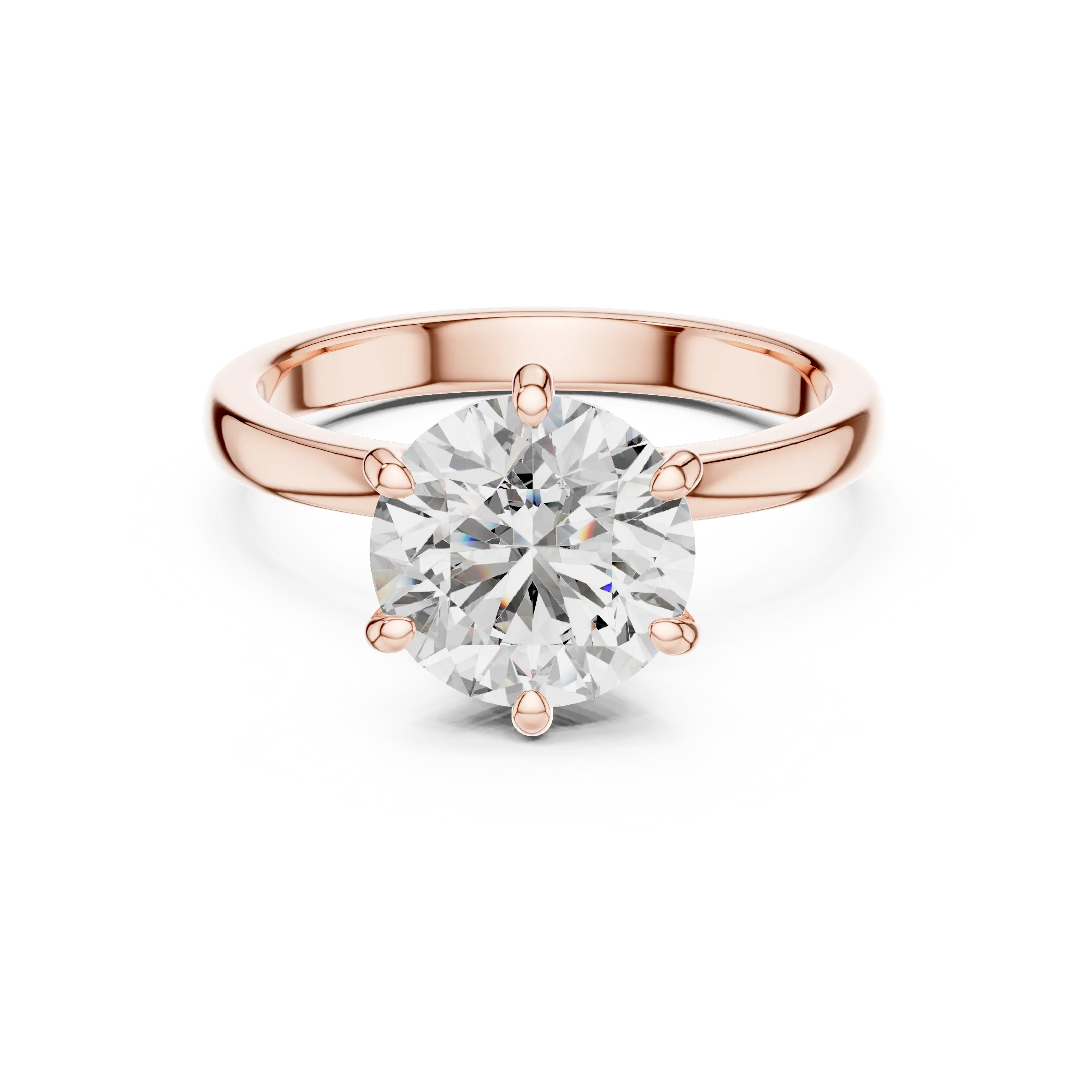MJR017 - Round Brilliant Hidden Halo Solitaire Ring