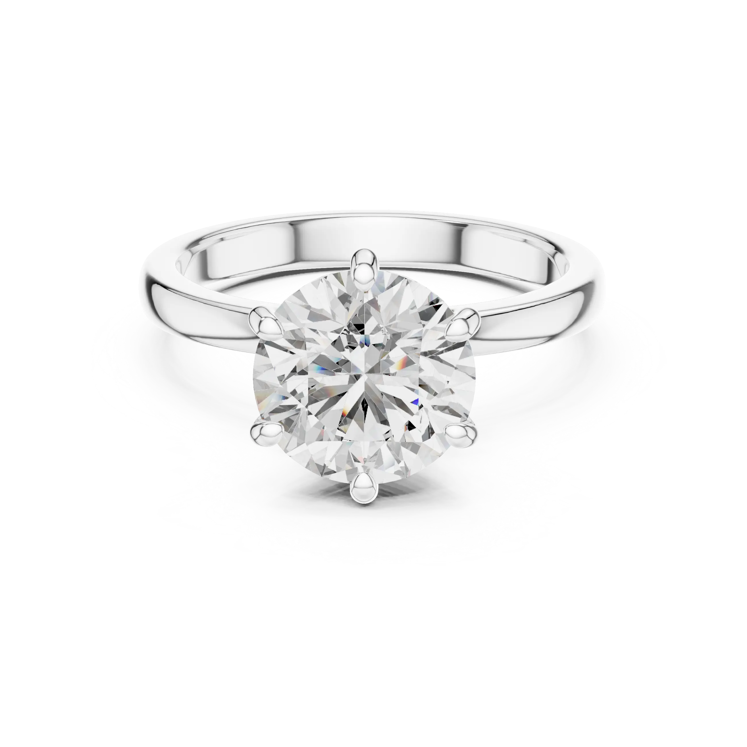 MJR017 - Round Brilliant Hidden Halo Solitaire Ring