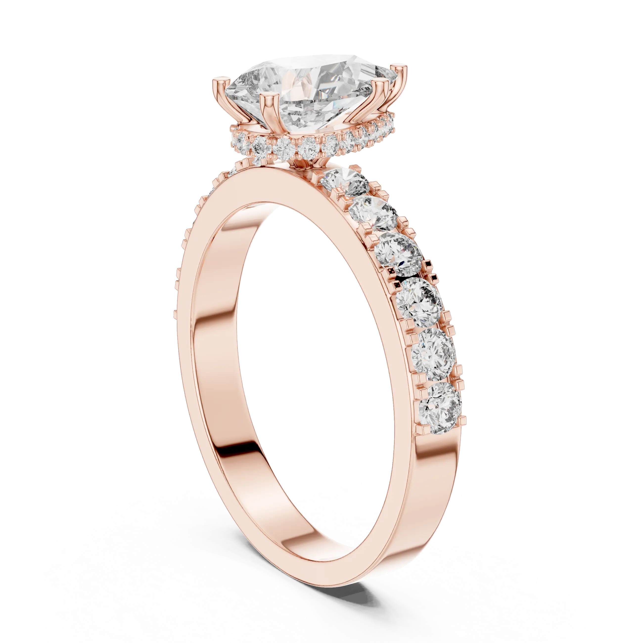 MJR018 - Teardrop French Set Accent Statement Ring
