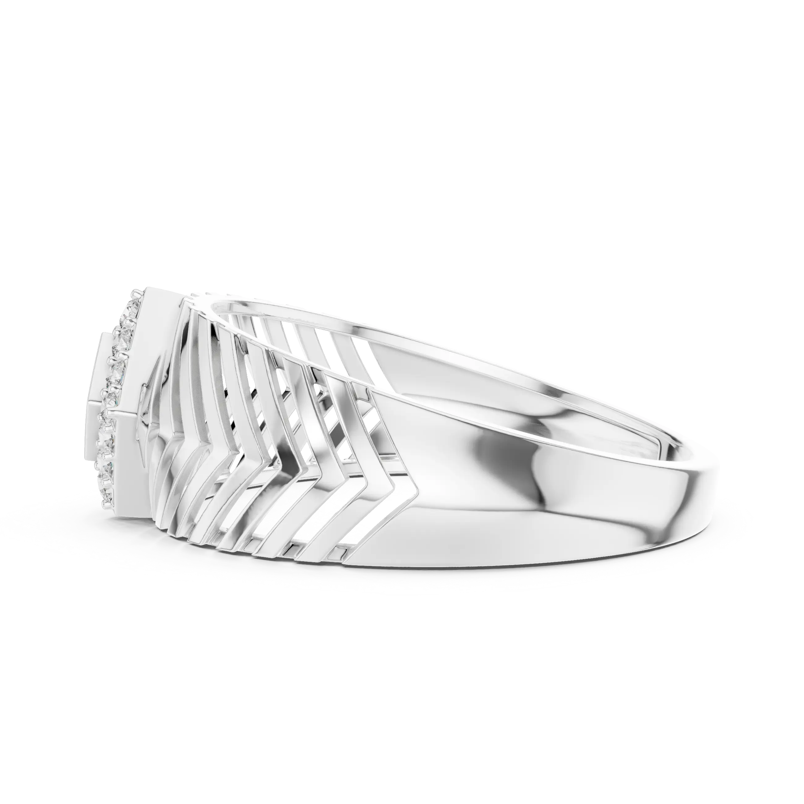 MJBS58 - Rhombus Cluster Diamond Statement Ring