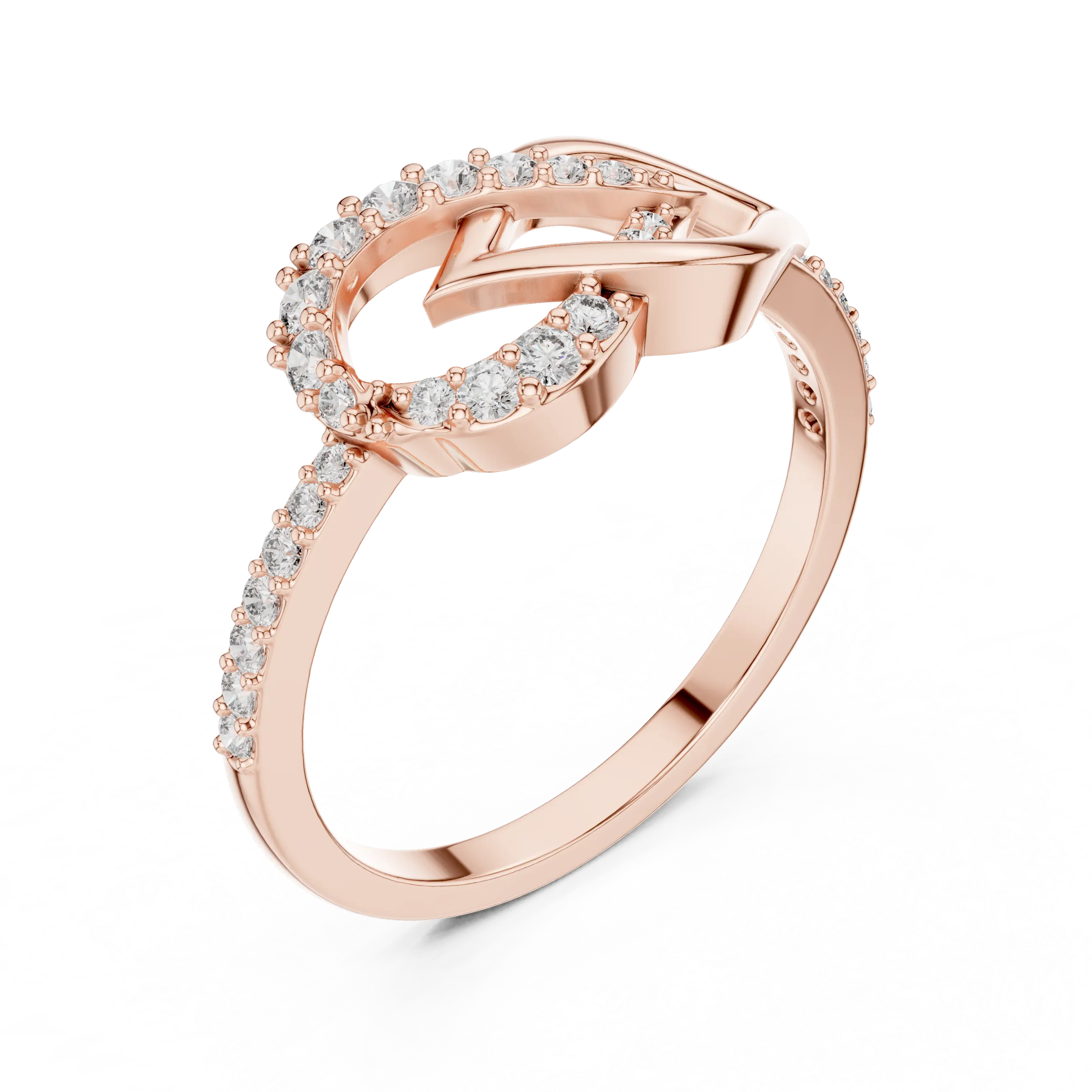 MJBS59 - Infinity Crossover Diamond Promise Ring