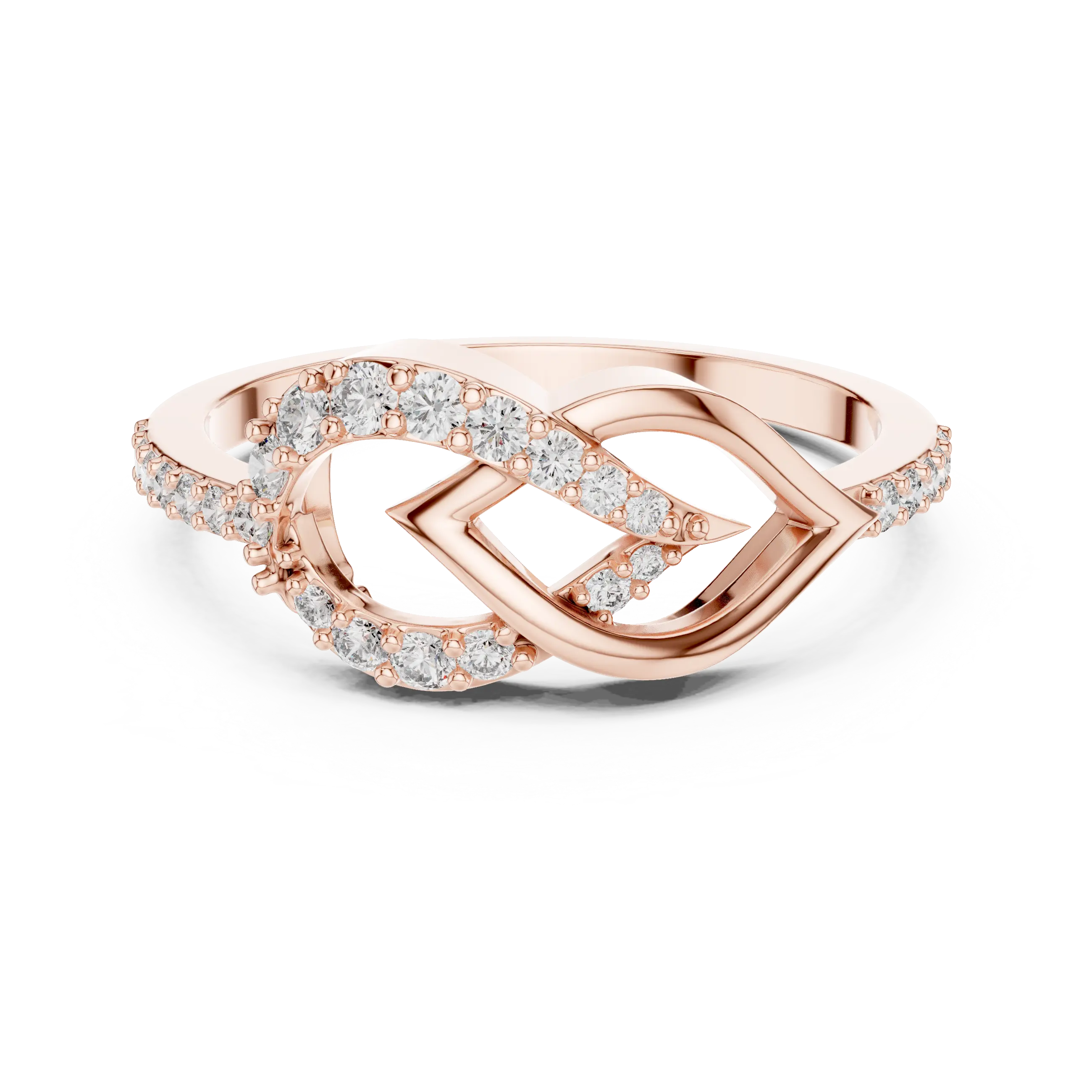 MJBS59 - Infinity Crossover Diamond Promise Ring
