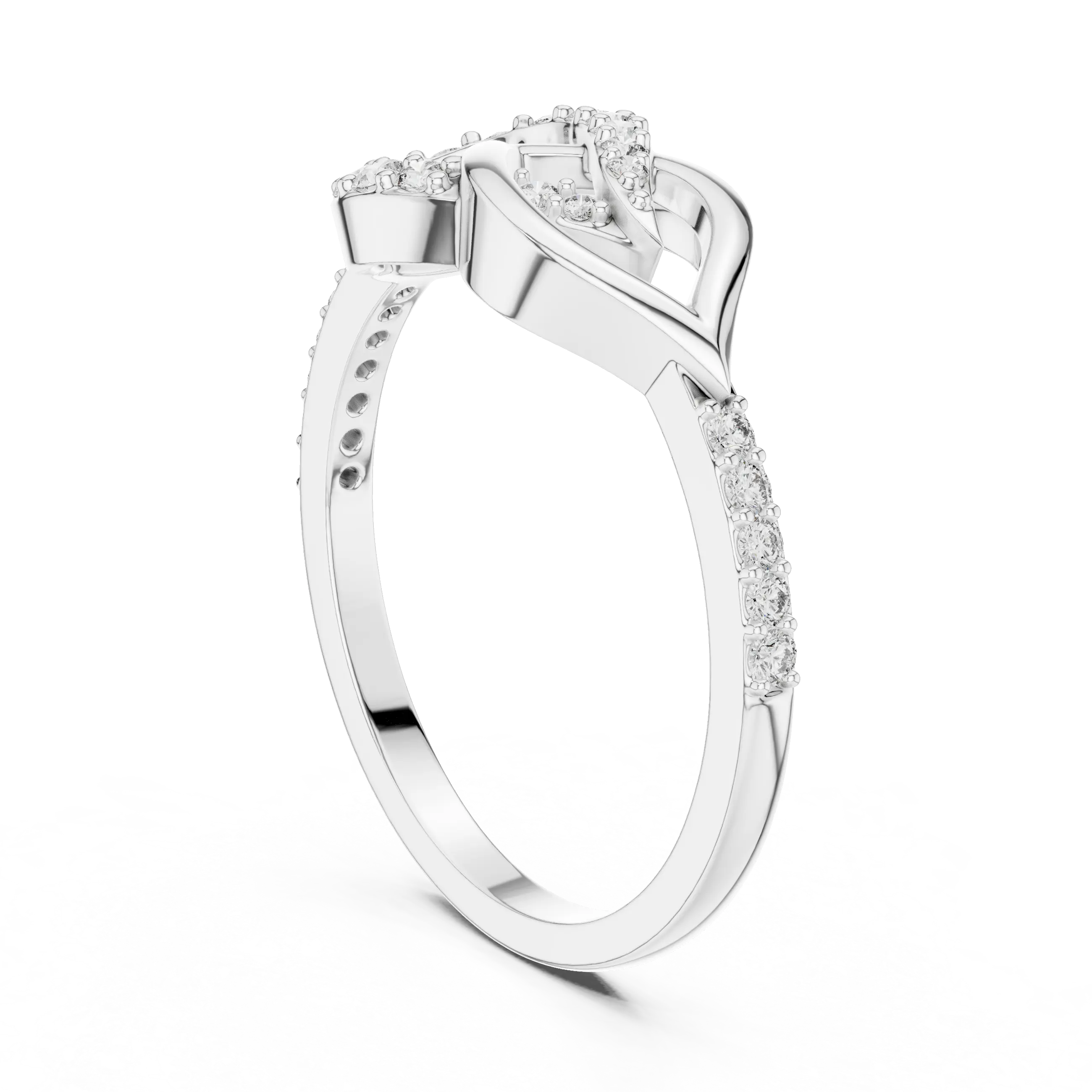 MJBS59 - Infinity Crossover Diamond Promise Ring