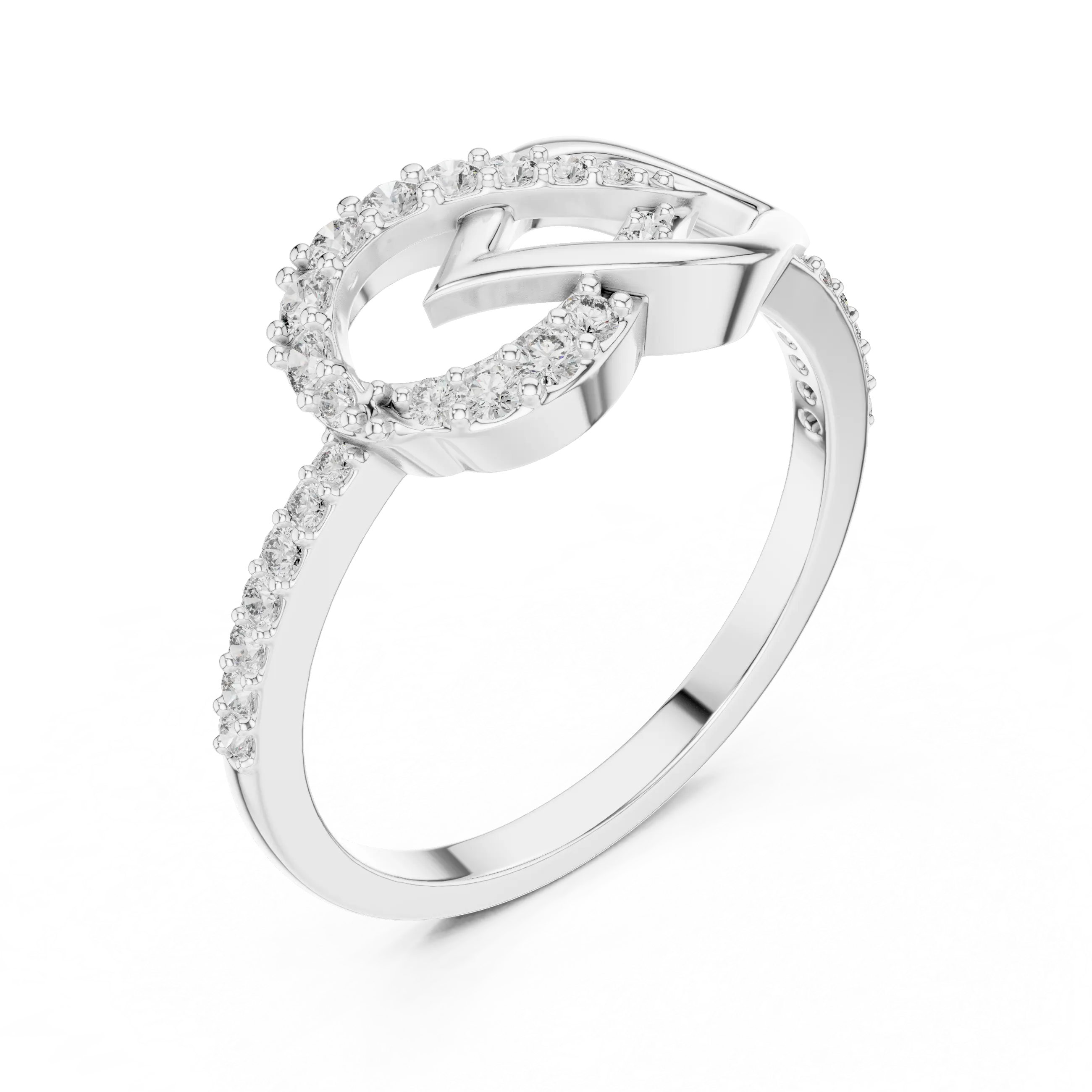 MJBS59 - Infinity Crossover Diamond Promise Ring