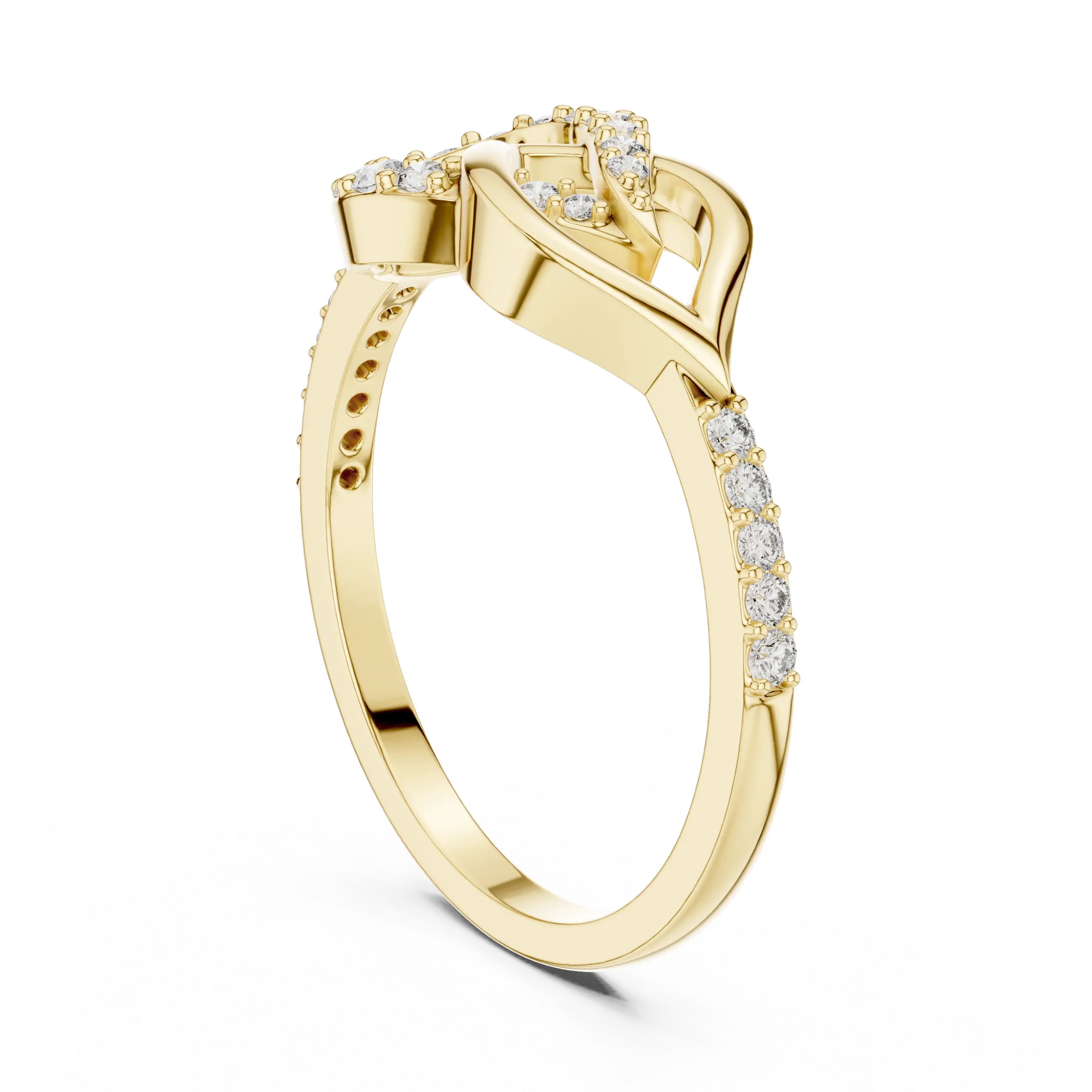 MJBS59 - Infinity Crossover Diamond Promise Ring