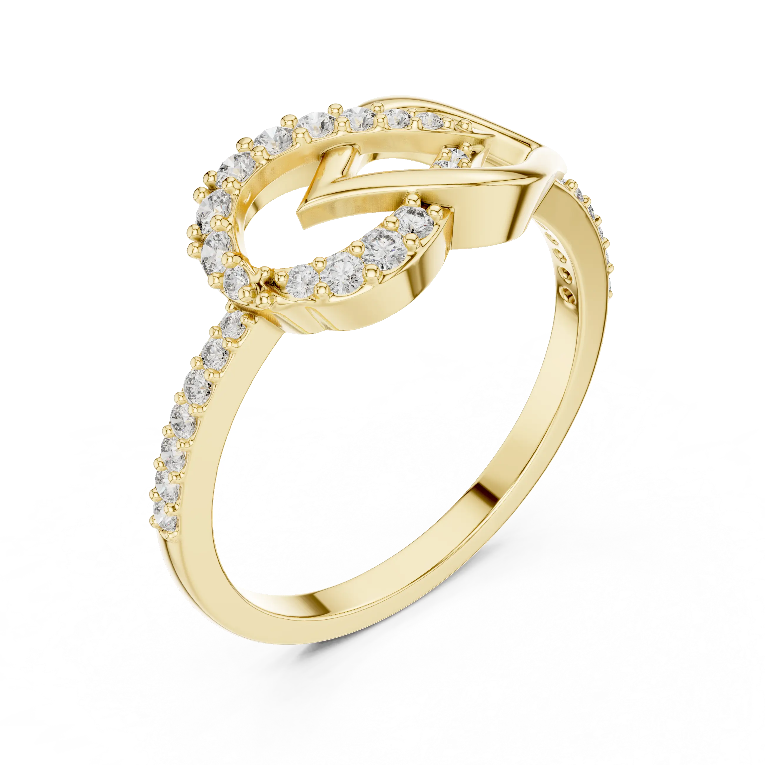 MJBS59 - Infinity Crossover Diamond Promise Ring