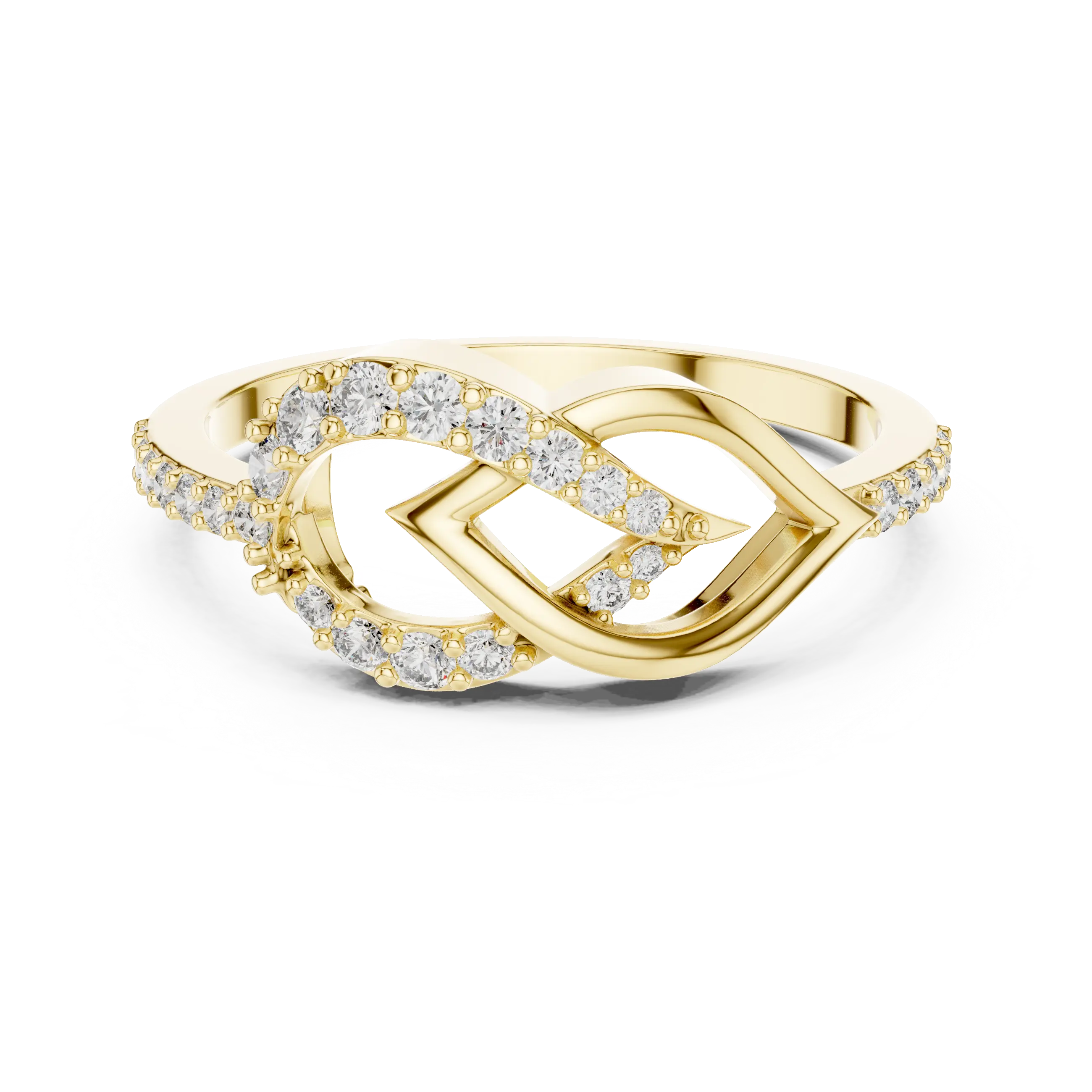 MJBS59 - Infinity Crossover Diamond Promise Ring