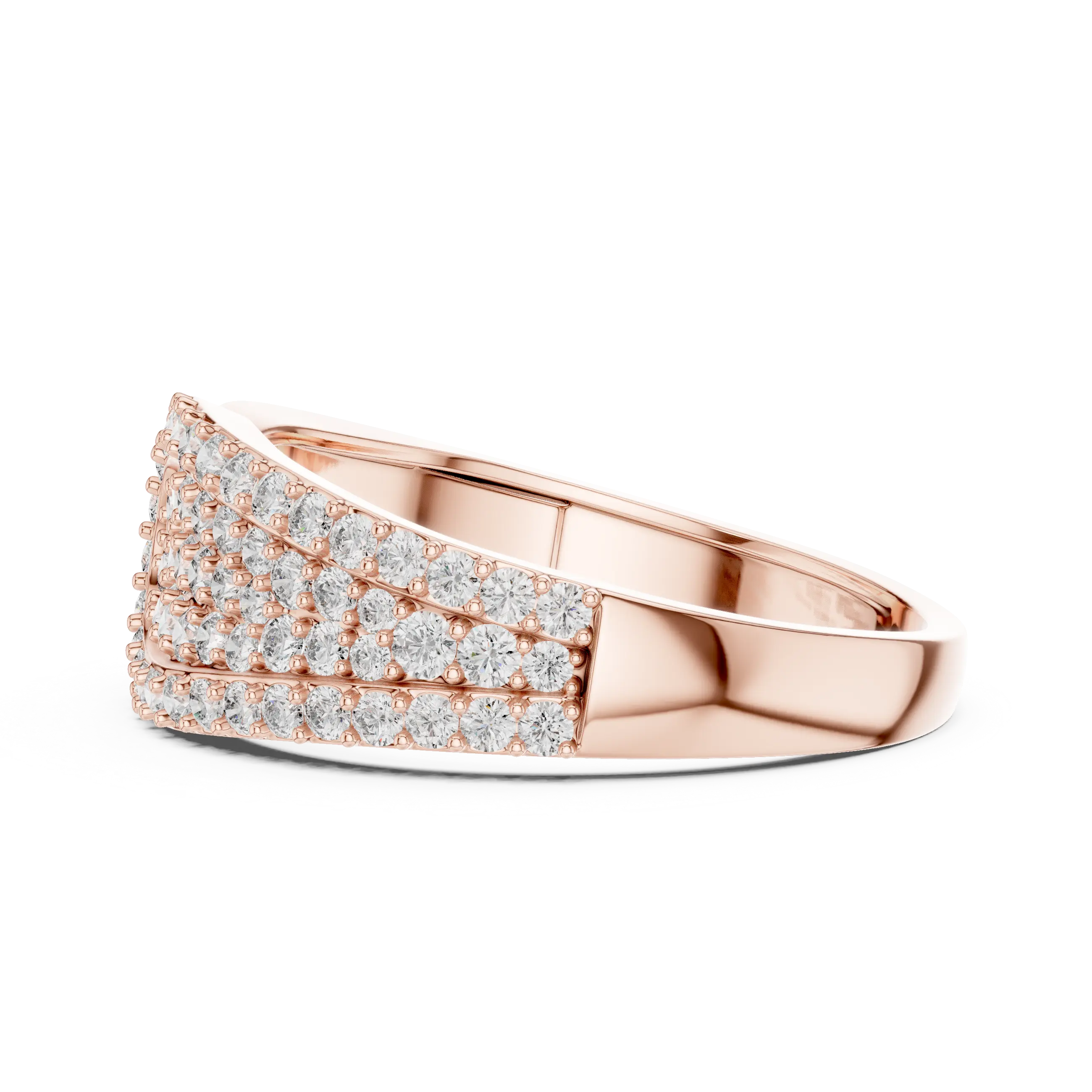 MJAR005 - Asymmetric Teardrop Medallion Wide Statement Ring
