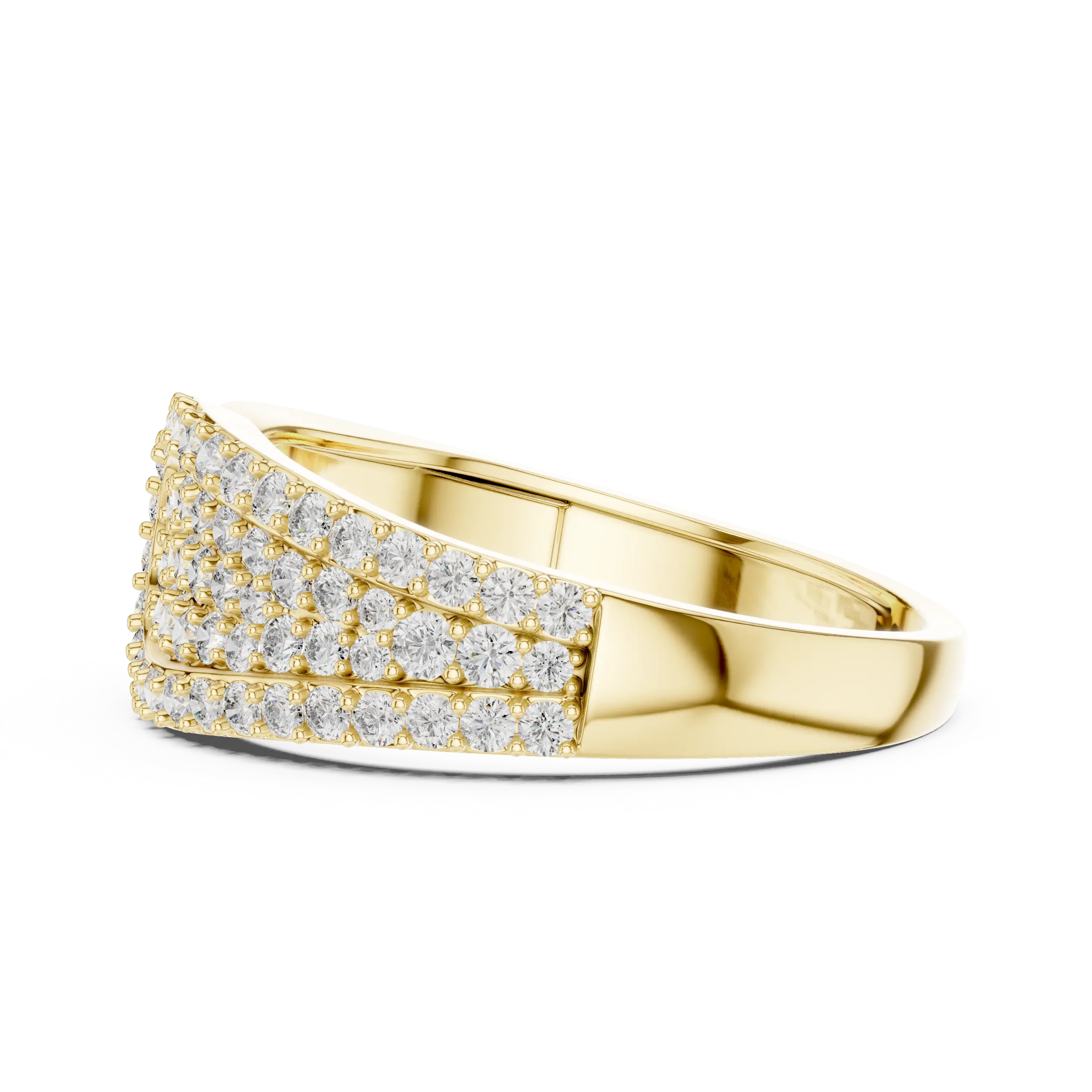 MJAR005 - Asymmetric Teardrop Medallion Wide Statement Ring