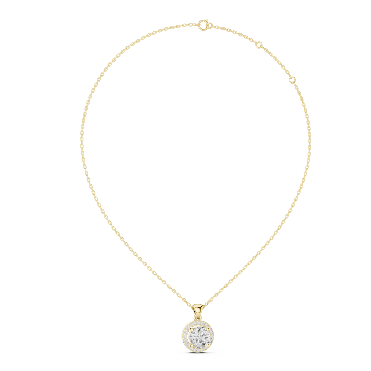 MJP08 - Elegant Micro-Pave Framed Gemstone Pendant