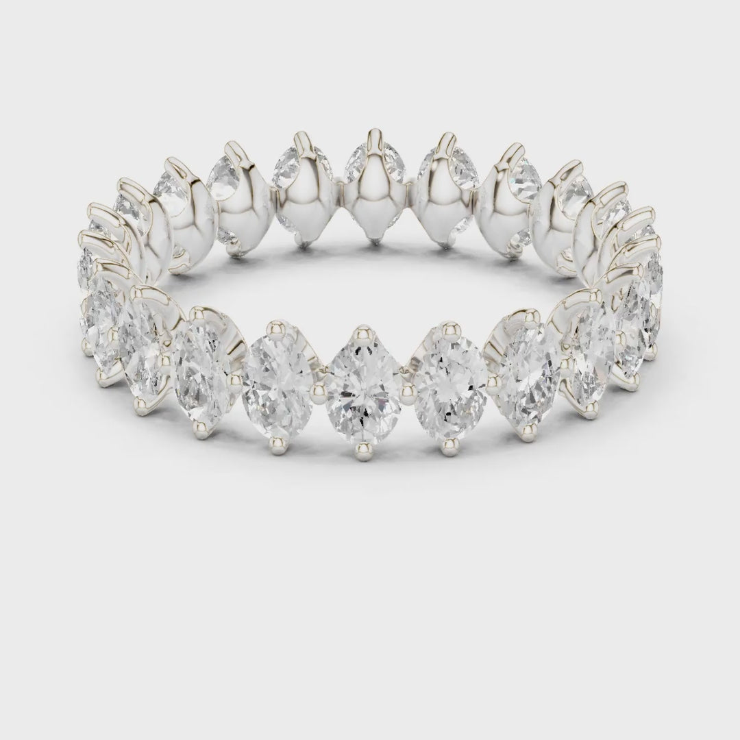 MJET043 - Vertical Marquise Prong Set Diamond Eternity Ring