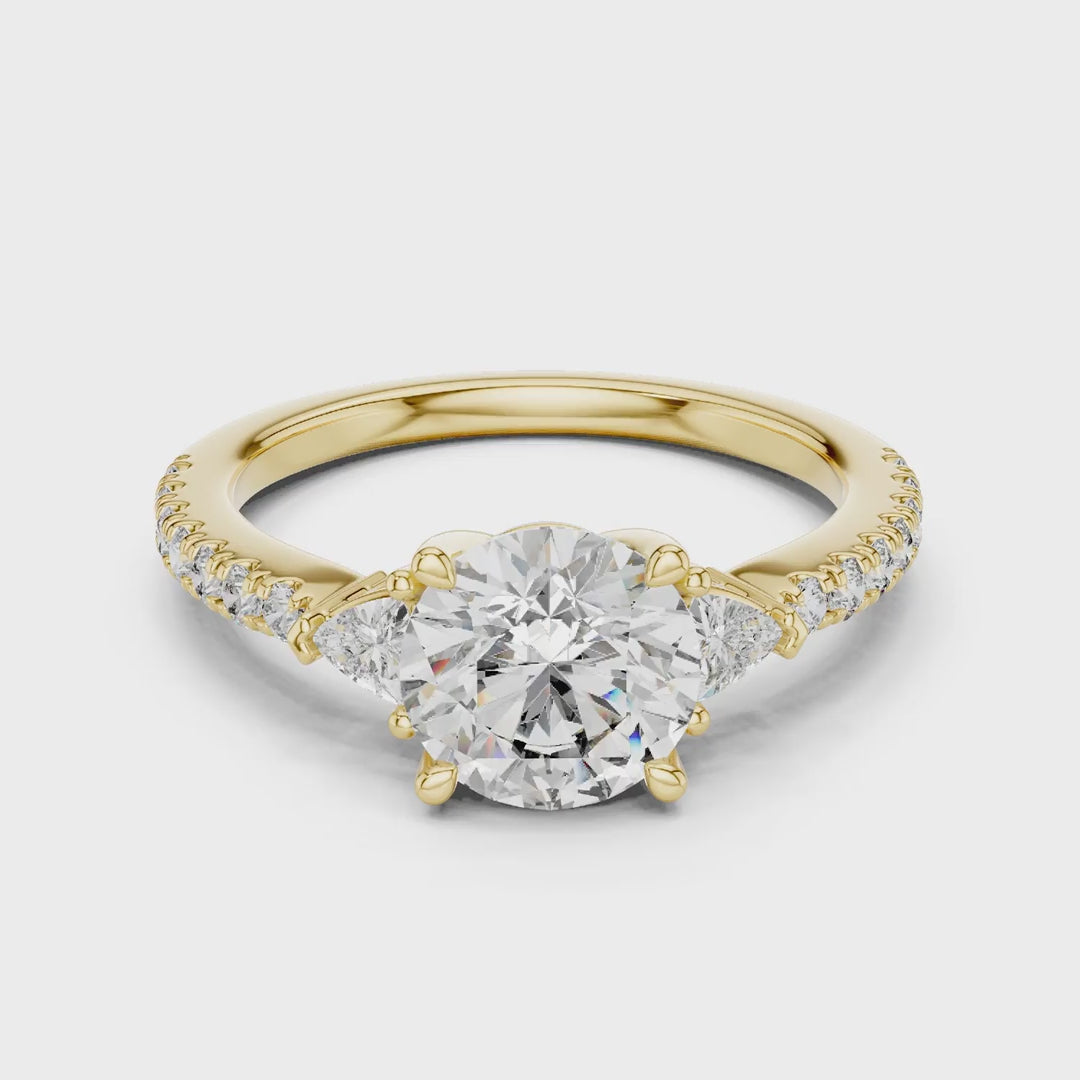 MJR026 - Classic Triplet Pavé Band Statement Ring