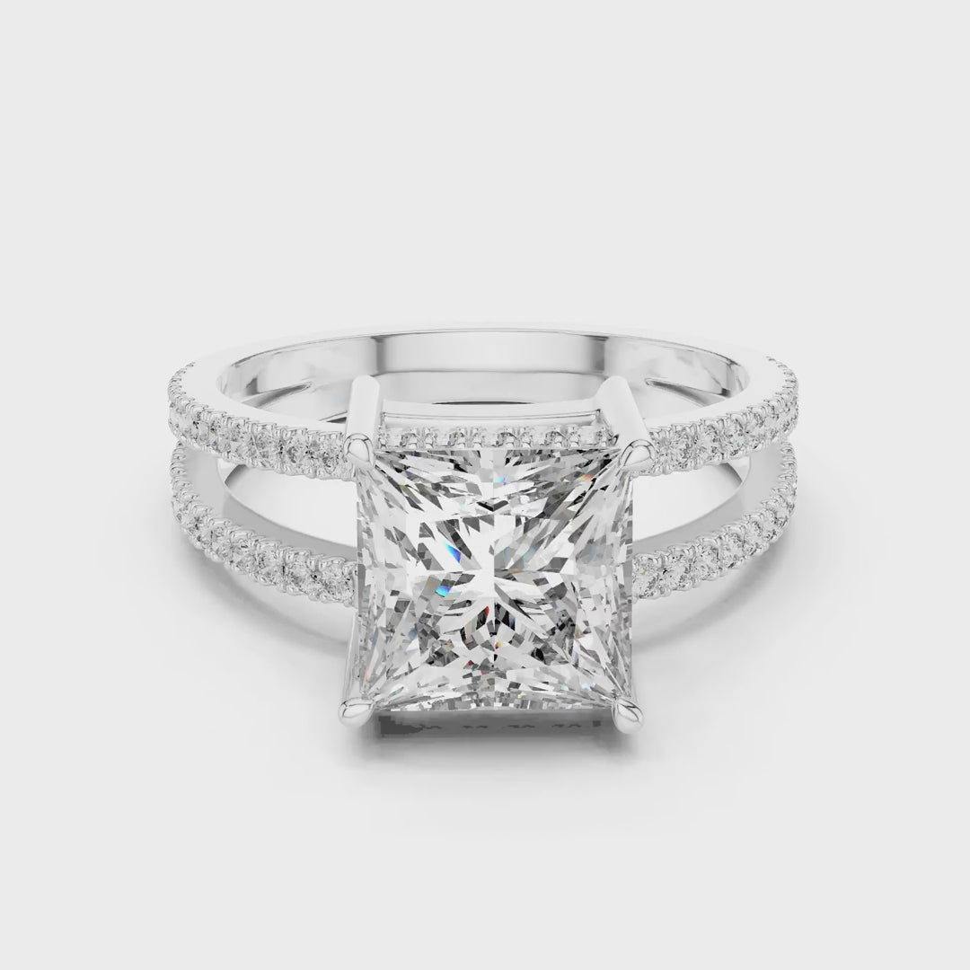 MJR055 - Luxe Dual Shank Square Silhouette Ring