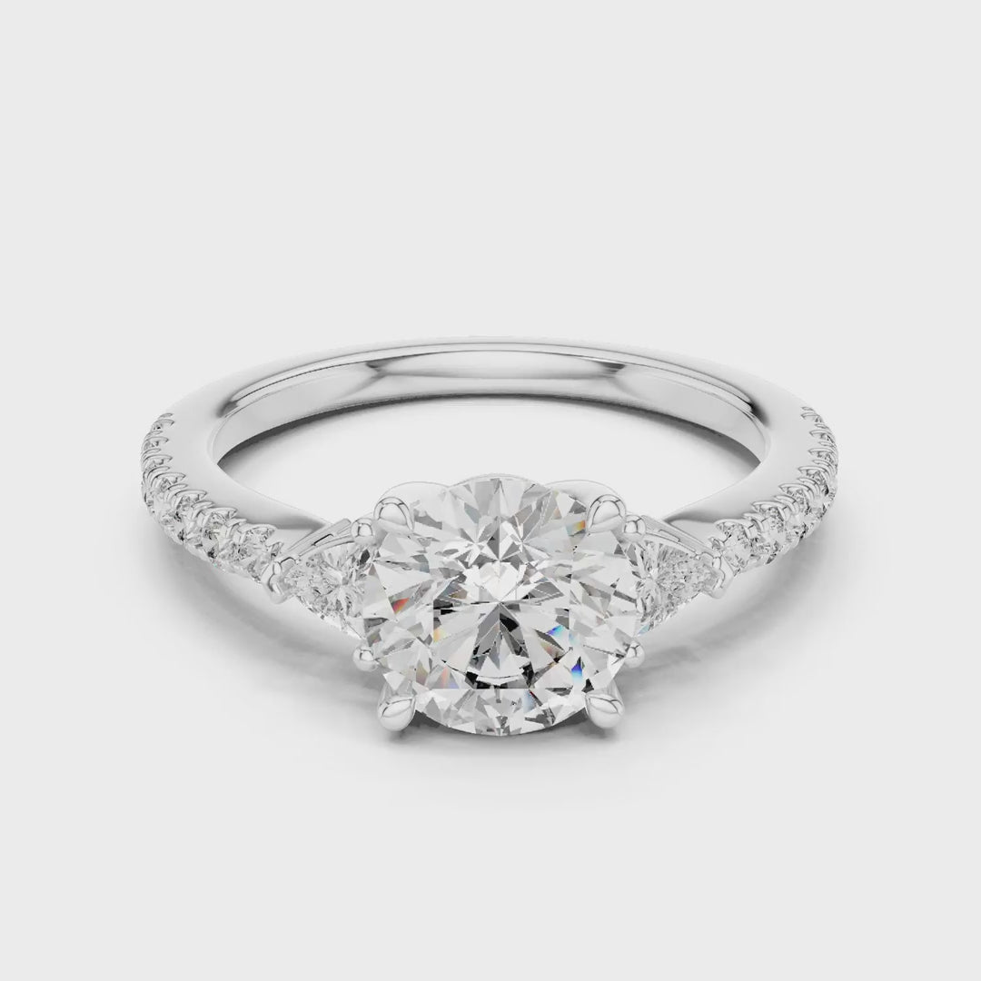 MJR026 - Classic Triplet Pavé Band Statement Ring