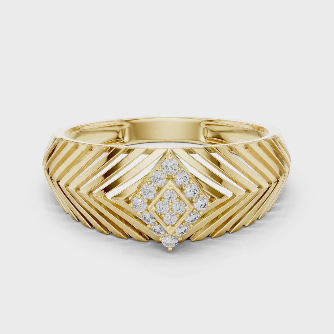 MJBS58 - Rhombus Cluster Diamond Statement Ring