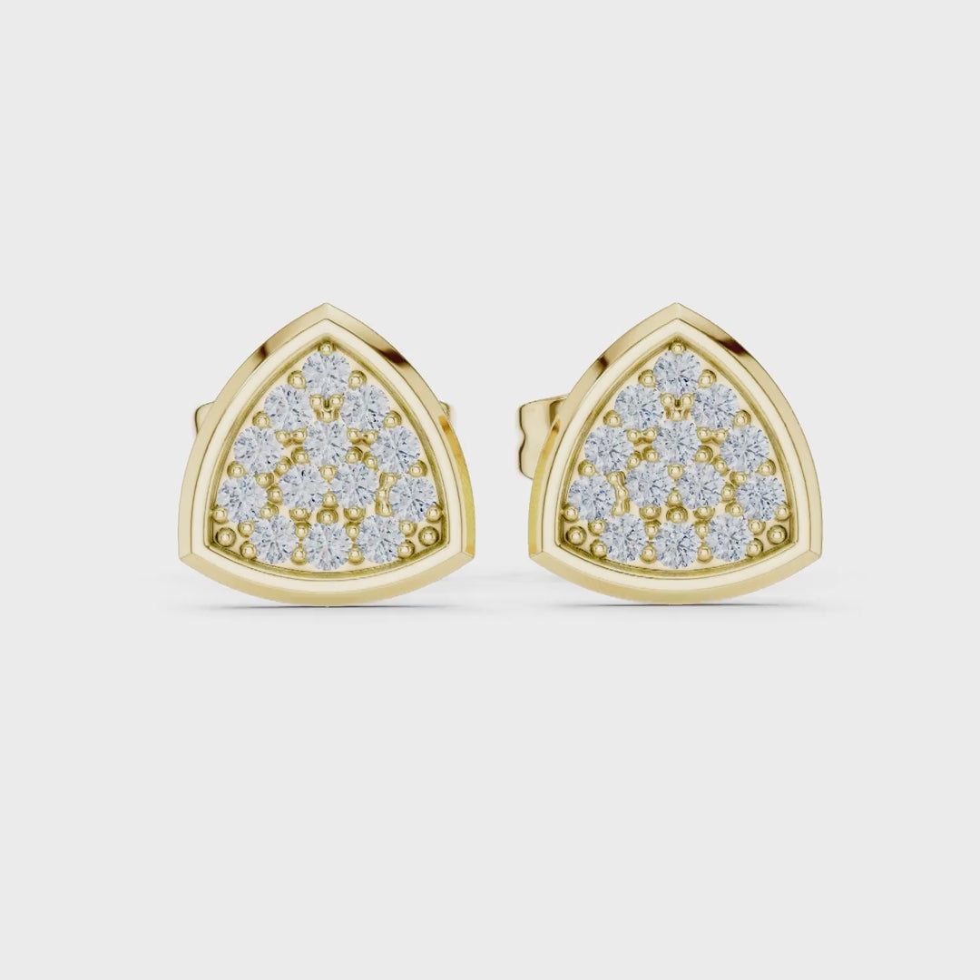 MJER71 - Beveled Trilliant Diamond-Accent Studs