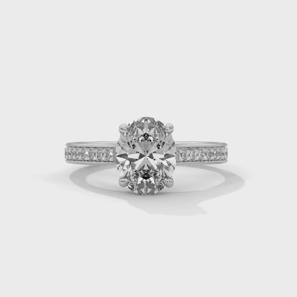 MJBS25 - Elegant Four-Prong Oval Shape Promise Ring