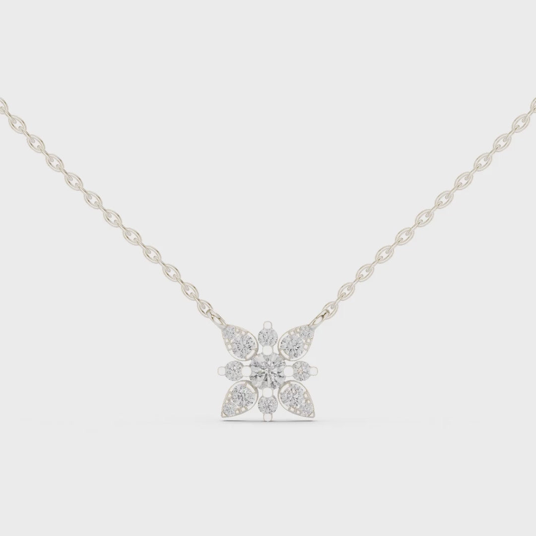 MJP43 - Petite Starburst Flower Cluster Pendant