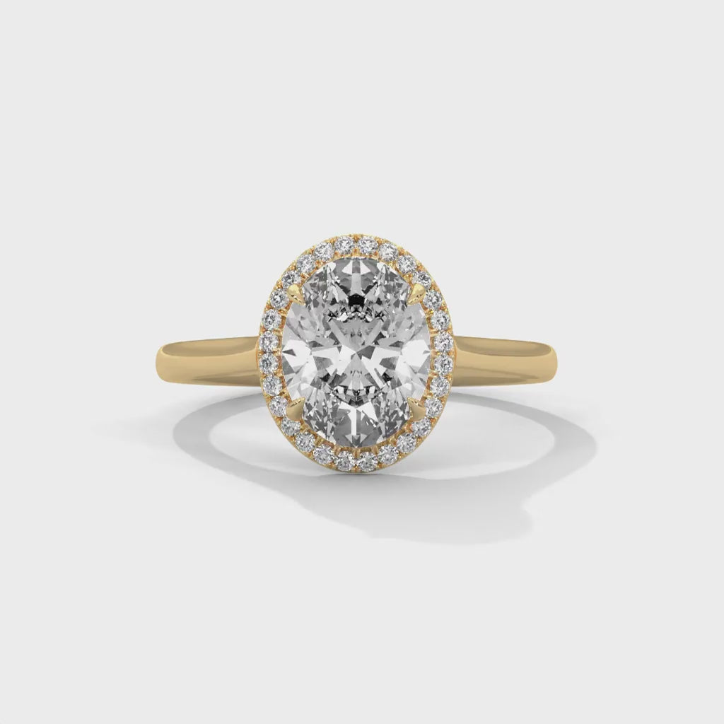 MJBS16 - Cathedral Style Plain Shank Oval Promise Ring