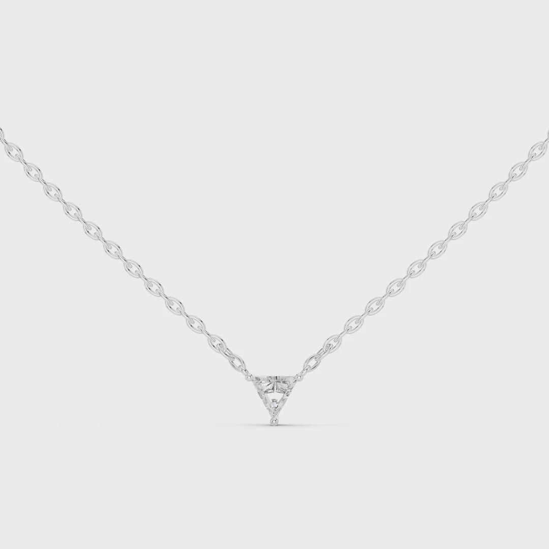 MJP02 - Horizontal Emerald-Cut Solitaire Necklace