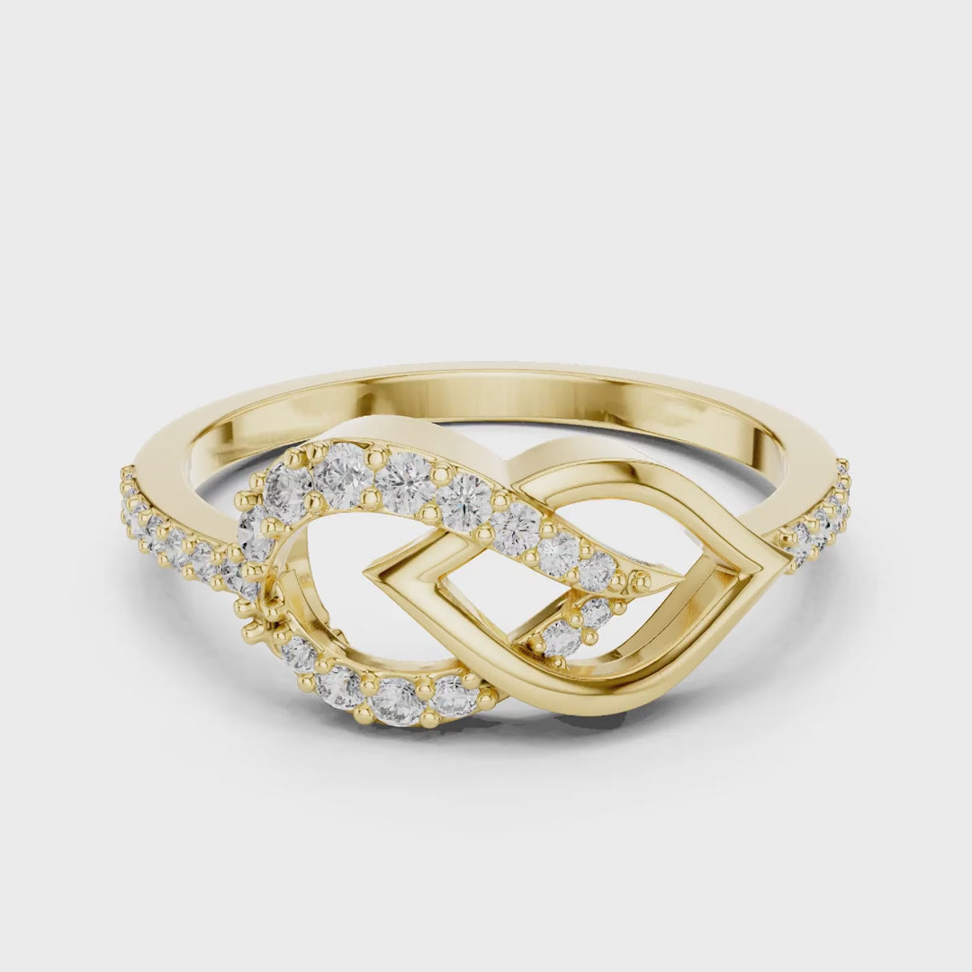 MJBS59 - Infinity Crossover Diamond Promise Ring