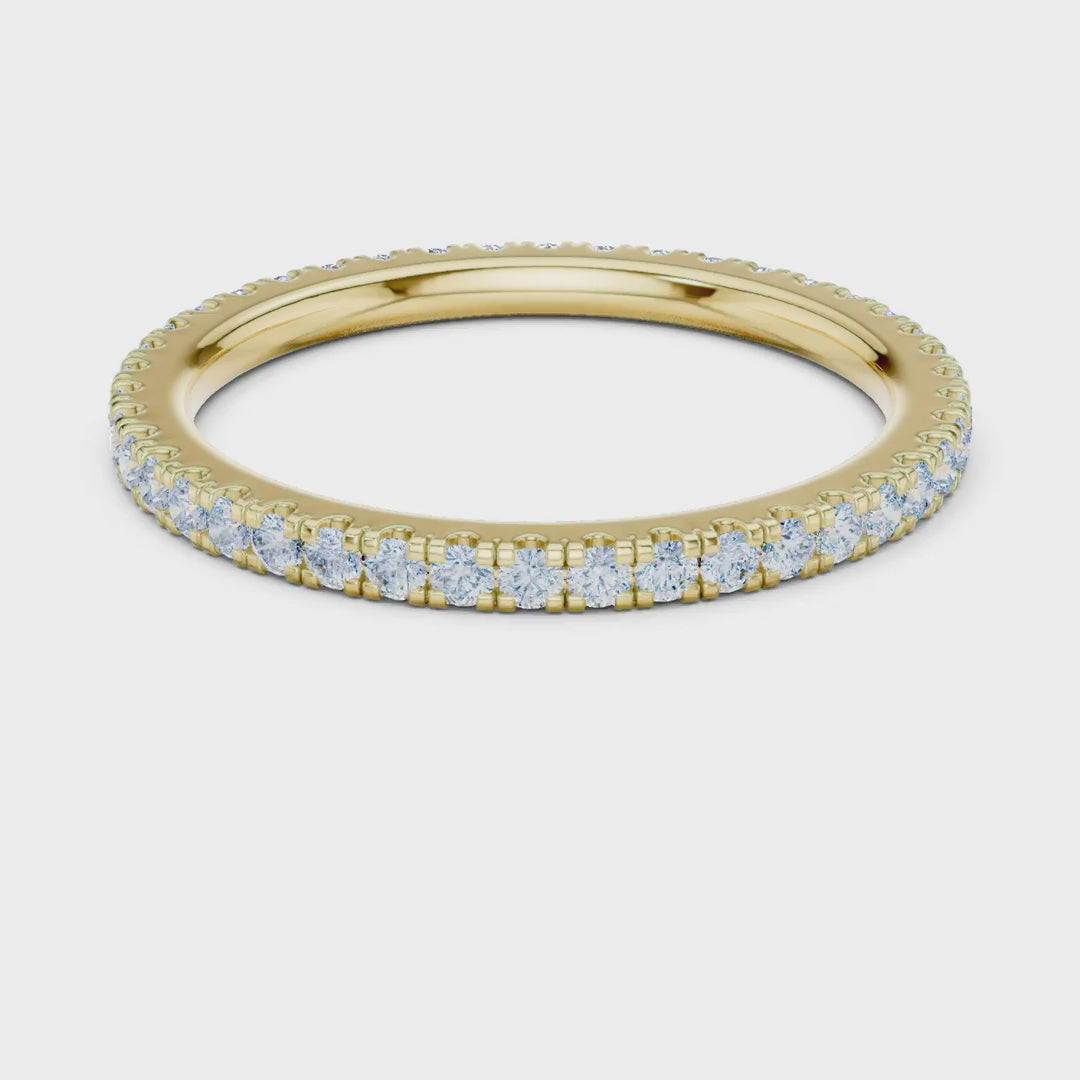 MJET012 - Round Brilliant Pavé Full Eternity Band