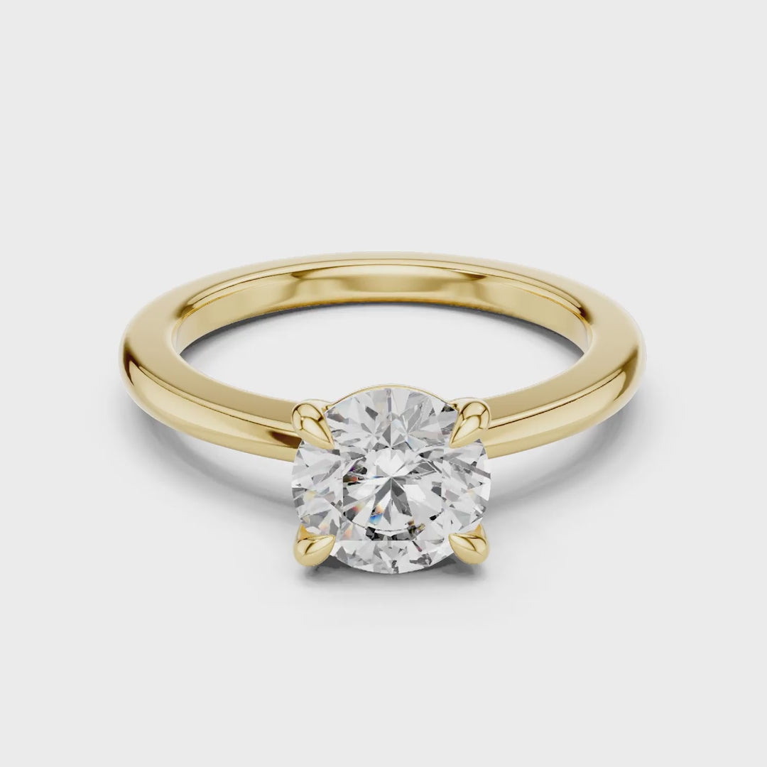 MJR022 -  Elegant Four Prong Engagement Ring