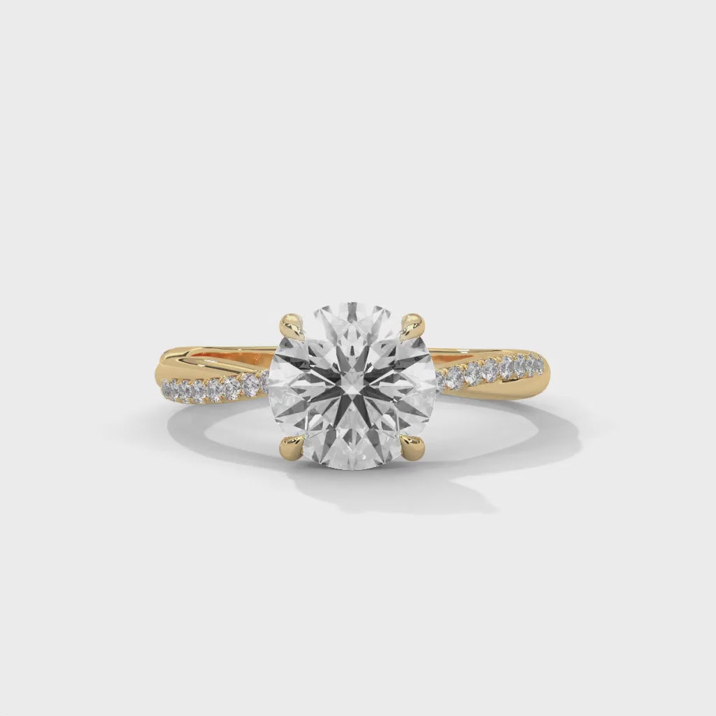 MJBS2 - Infinity Round Round Brilliant Cut Engagement Ring