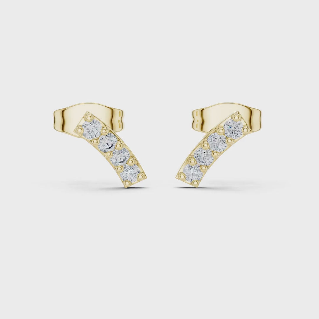 MJER69 - Sleek Linear Row Ear Pin Studs