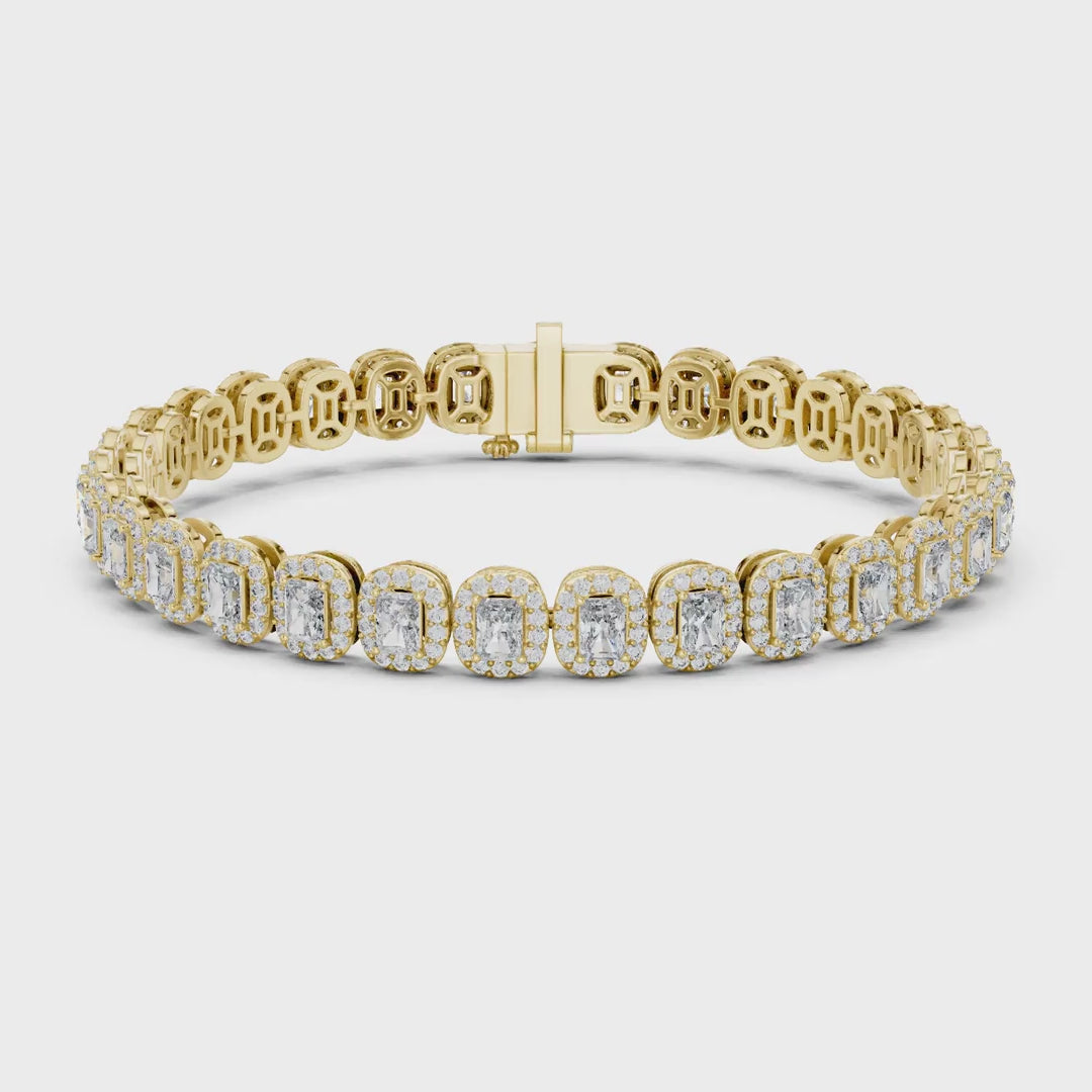 MJBR16 - Encased Radiant Gemstone Statement Band