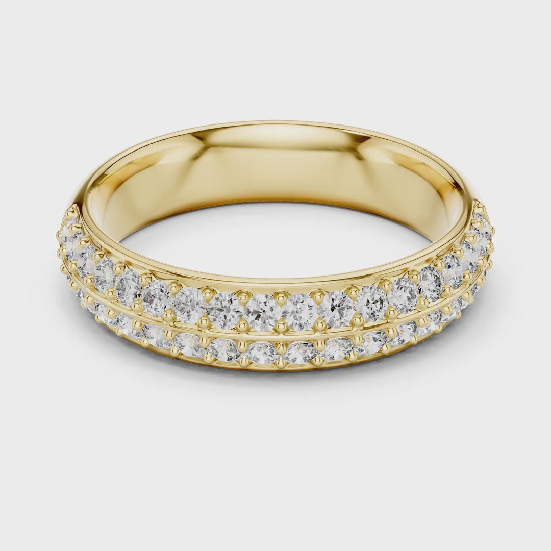 MJET002 - Classic Two Tier Micro Prong Anniversary Ring