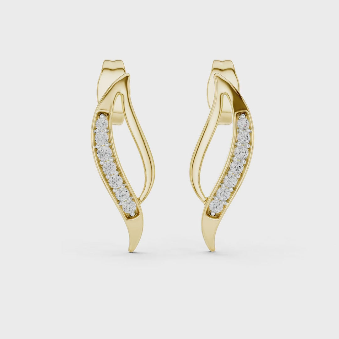 MJER32 - Swirling Pavé Contour Ear Crawlers