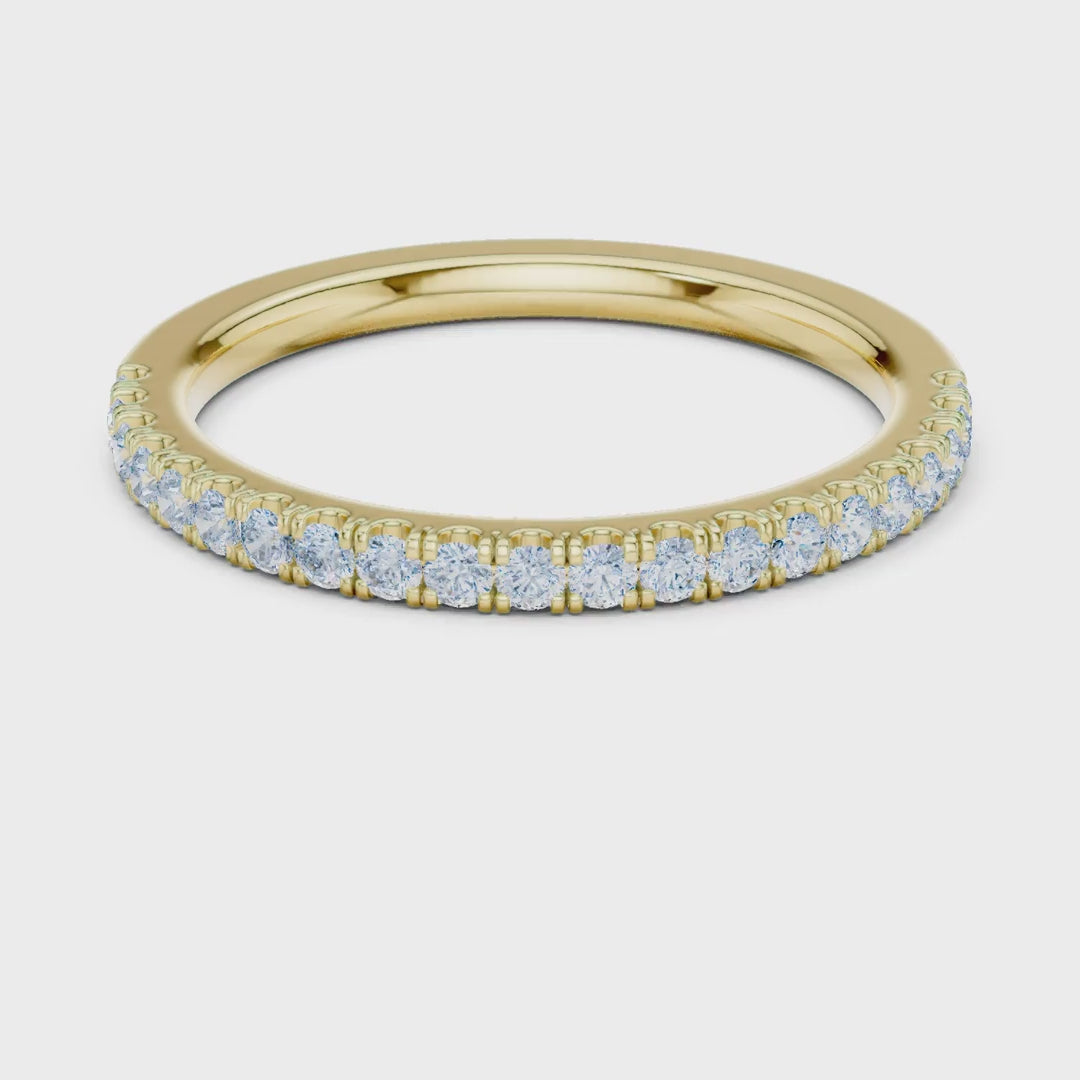 MJET011 - Classic Single Row Micro Prong Stacking Ring