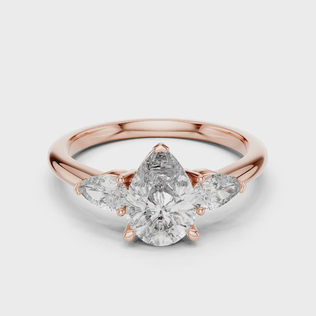 MJR024 - Brilliant Pear Trio Statement Ring