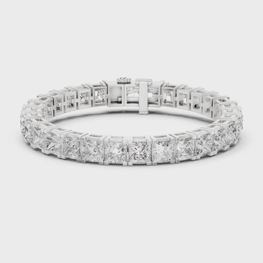 MJBR24 - Modern Princess Cut Basket Tennis Loop