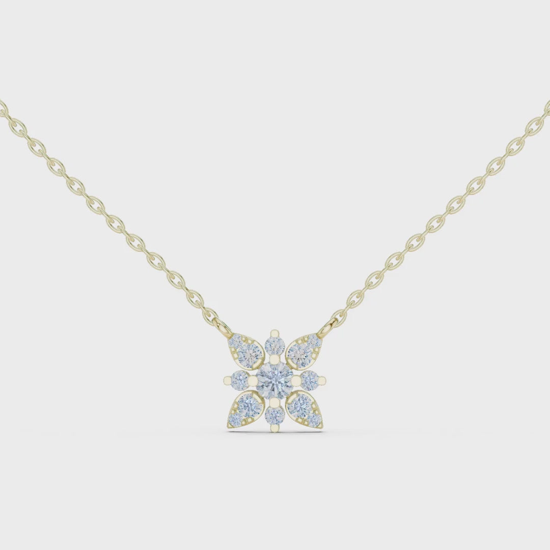 MJP43 - Petite Starburst Flower Cluster Pendant
