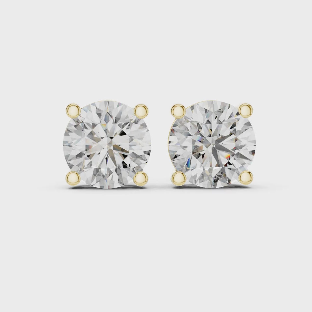 MJER01 -Classic Four-Prong Round Cut Solitaire Studs