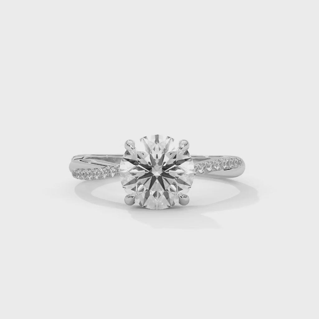 MJBS2 - Infinity Round Round Brilliant Cut Engagement Ring