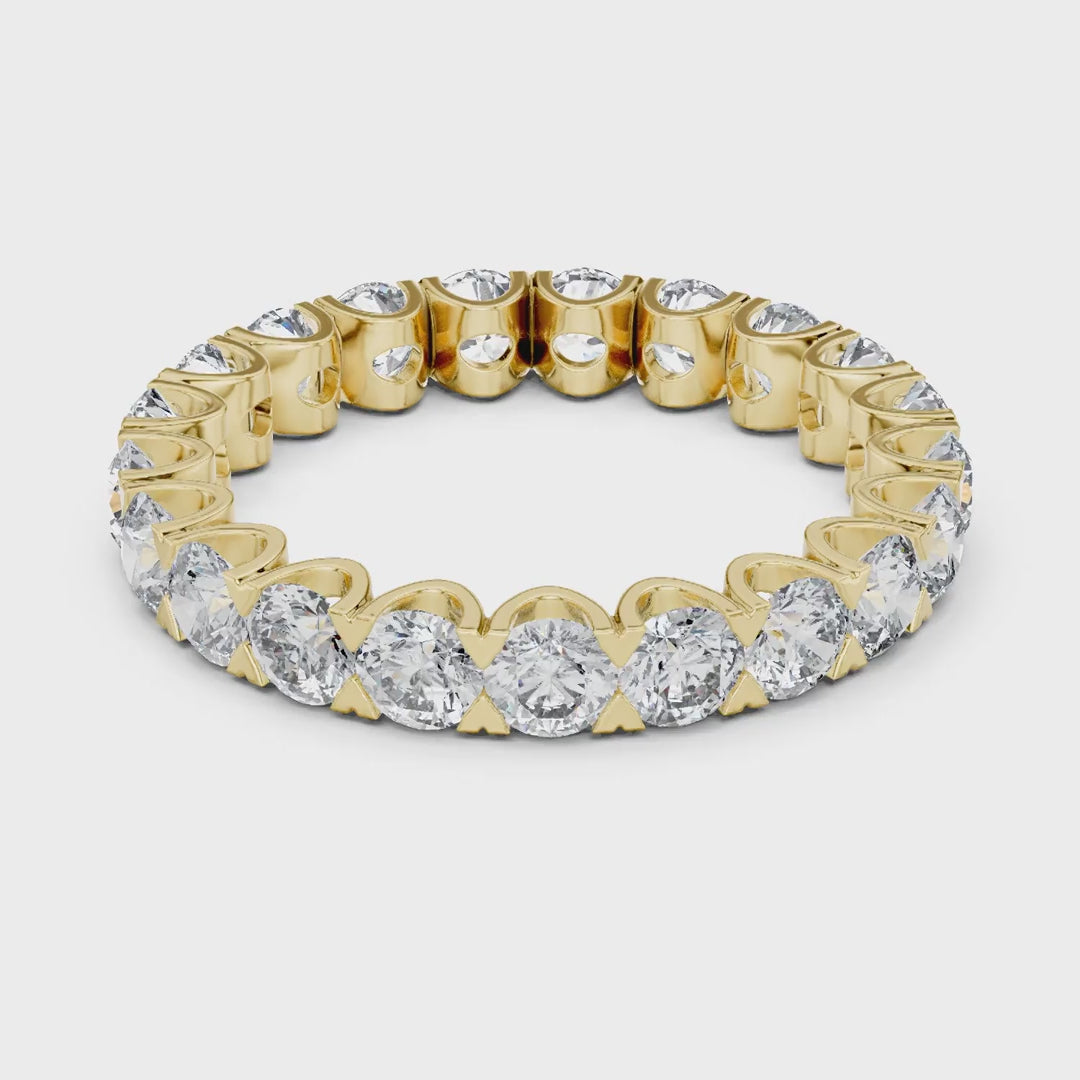 MJET022 - Timeless Round Diamond Imitation Stackable Eternity Band