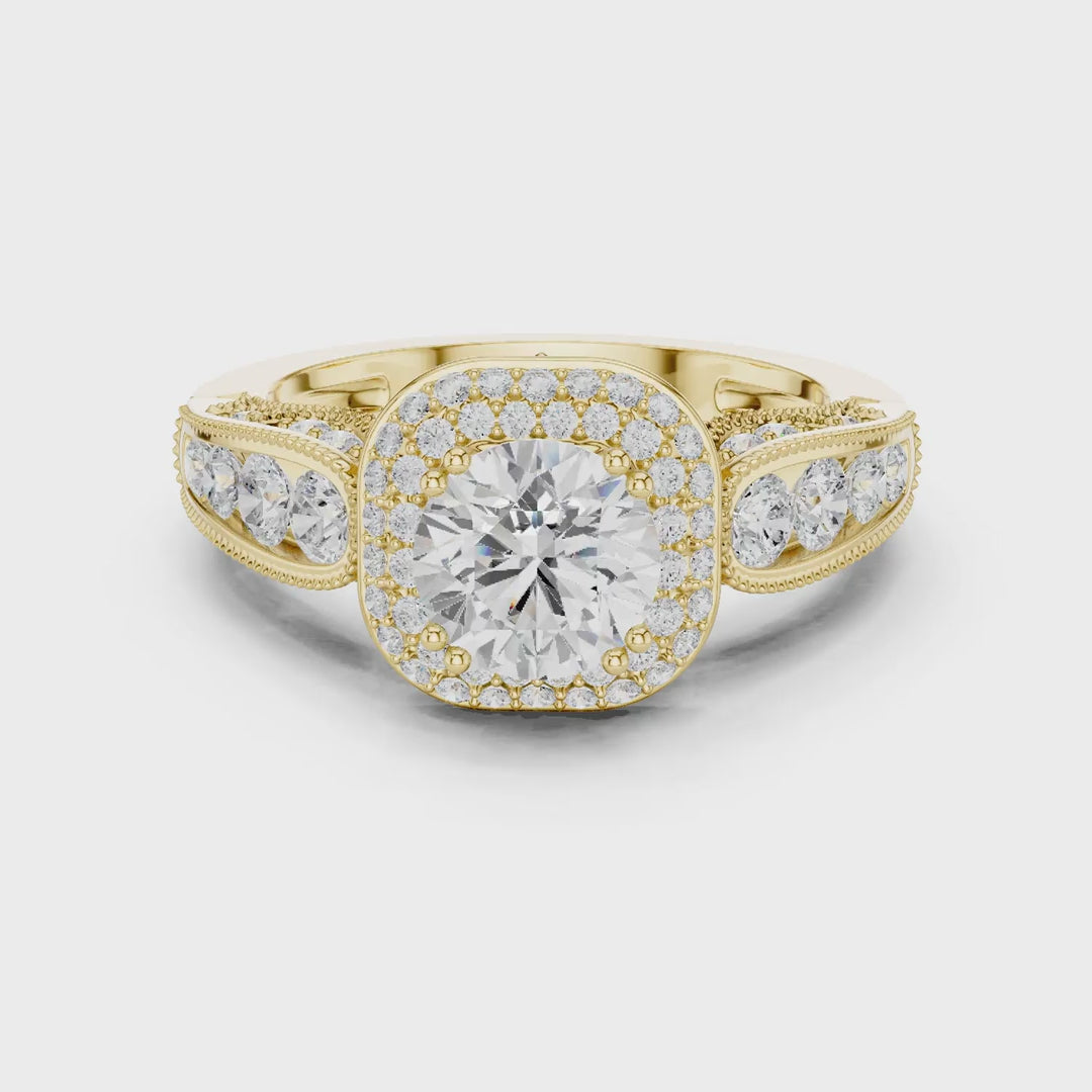MJA013 - Majestic Sunburst Diamond Mandala Cocktail Ring