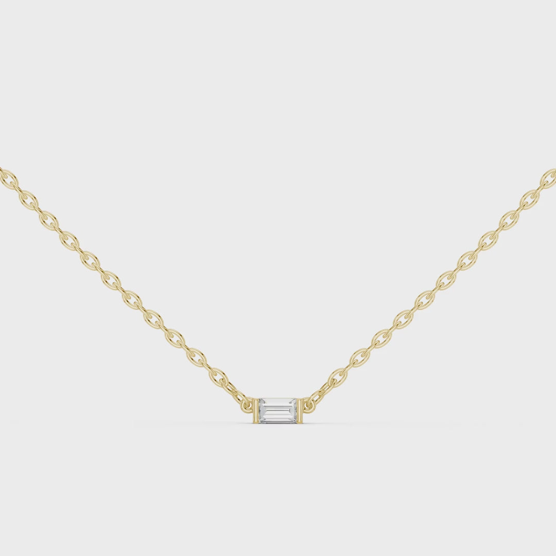 MJP01 - Minimalist Floating Emerald Stone Charm