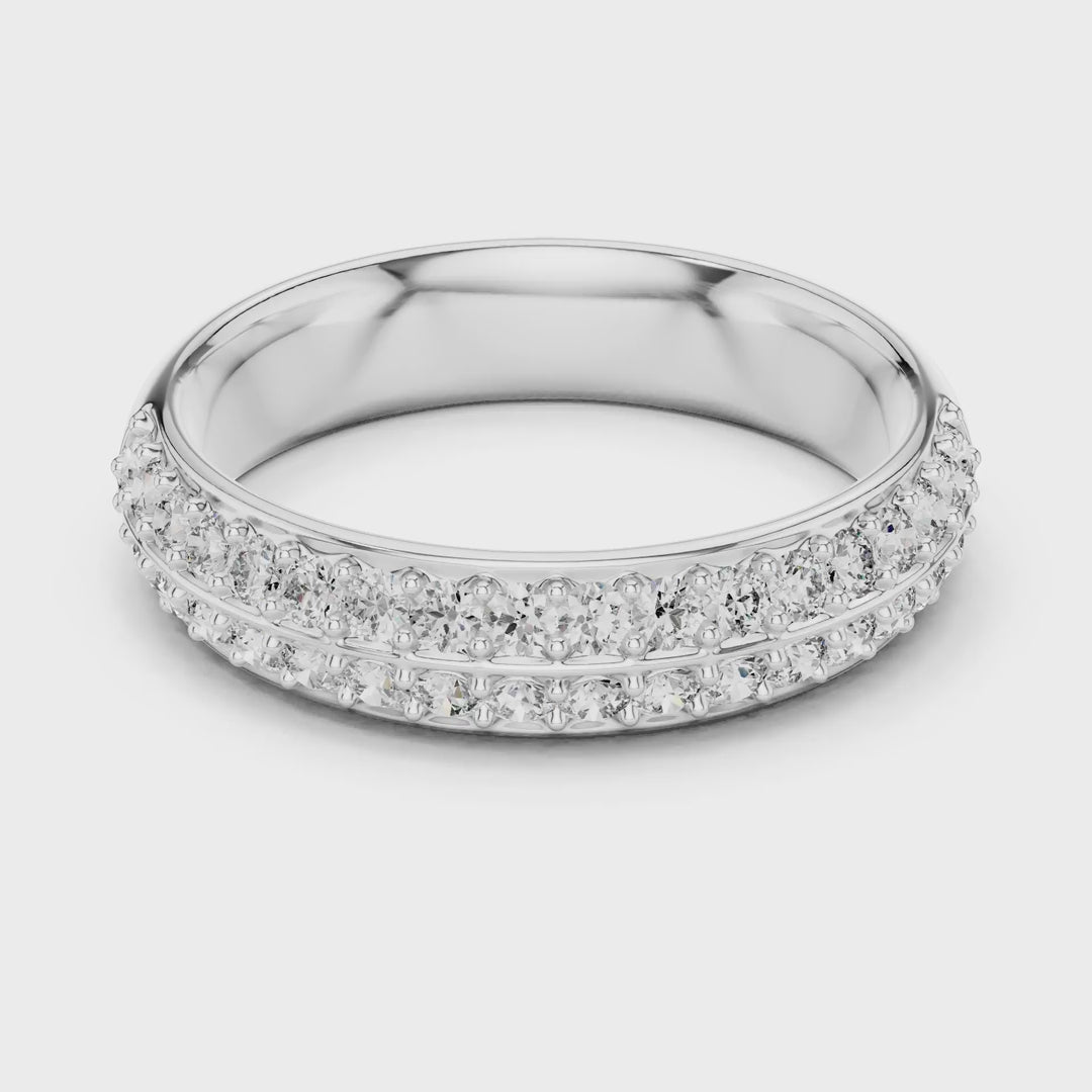 MJET002 - Classic Two Tier Micro Prong Anniversary Ring