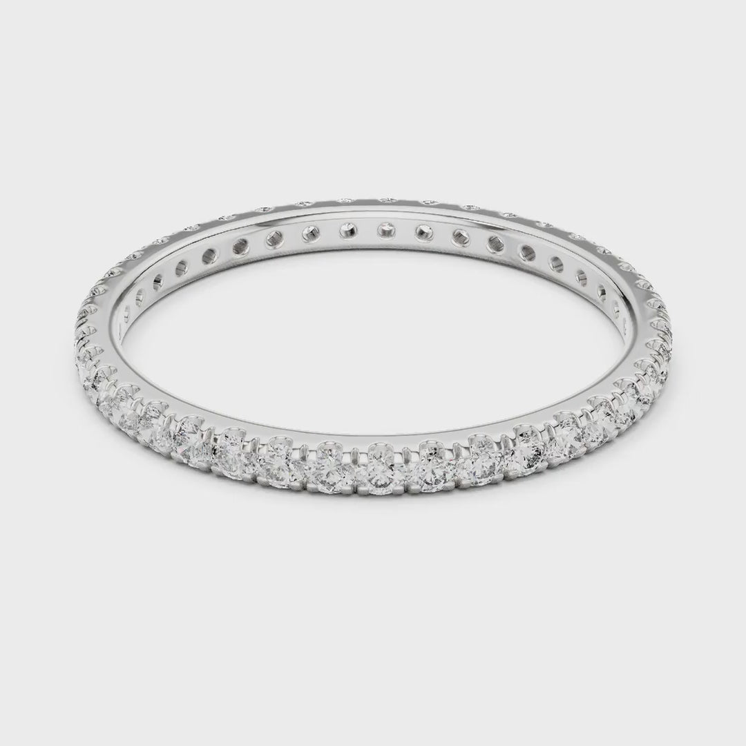 MJET029 - Slim Round Cut Diamond Eternity Band
