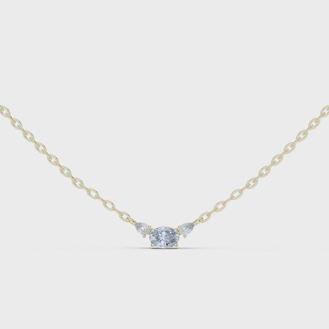 MJP52 - Dainty Three-Gem Tapered Accent Charm