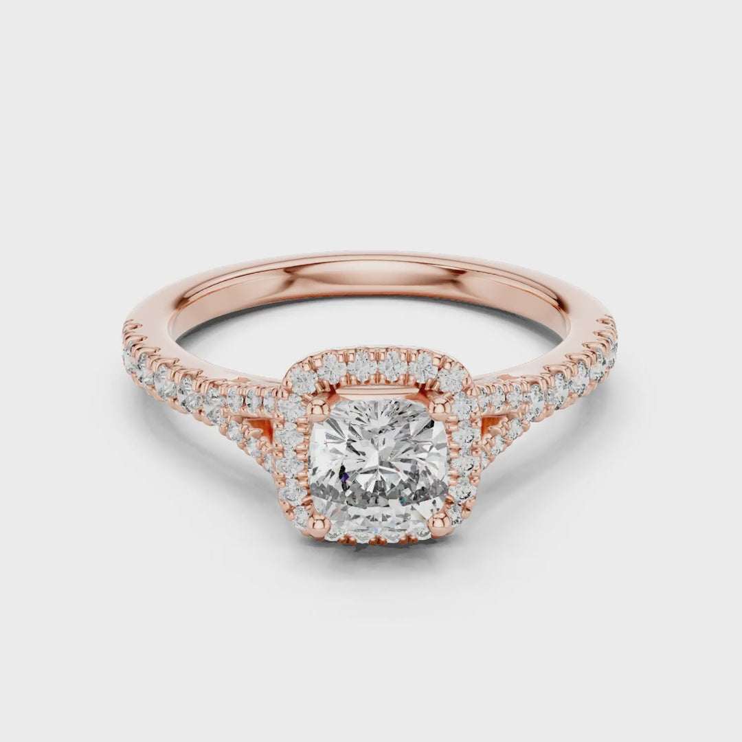 MJR030 - Brilliant Micropavé Border Accent Engagement Ring