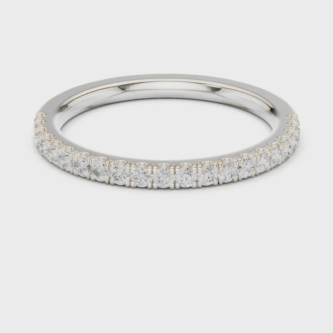 MJET011 - Classic Single Row Micro Prong Stacking Ring