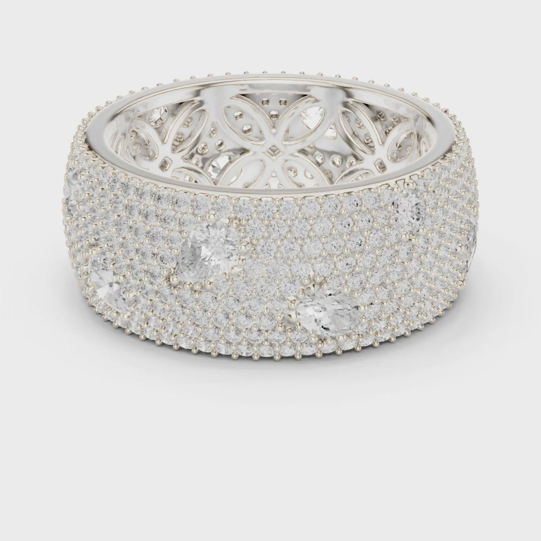 MJA020 - Scattered Stardust Pavé Luxury Eternity Ring