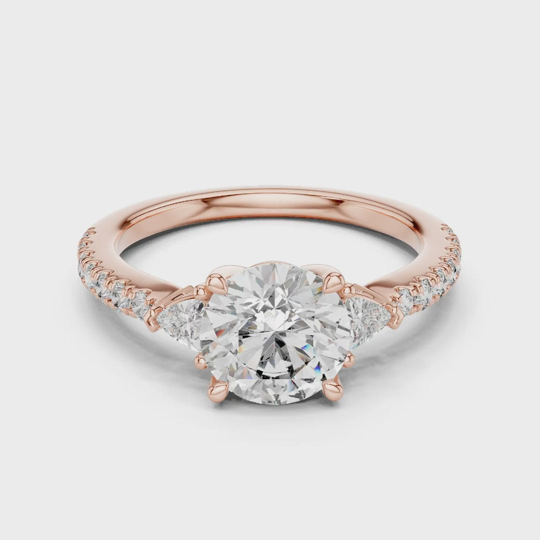 MJR026 - Classic Triplet Pavé Band Statement Ring
