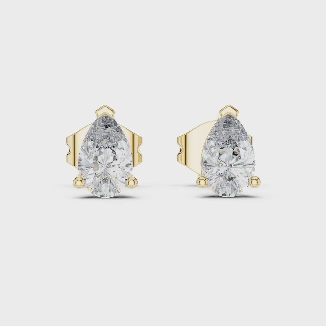 MJER38 - Pear Cut Teardrop Solitaire Studs